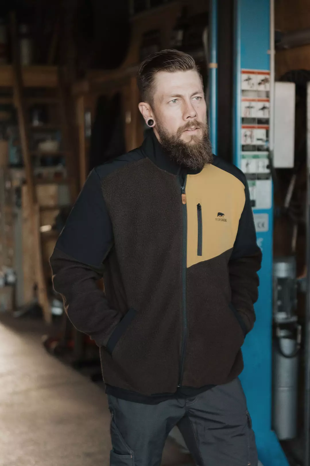 Mantel, Jacke, Fleece, Mann, Person